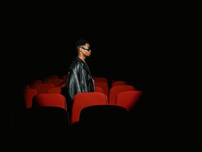 Leather training bench in a dark room with spotlight